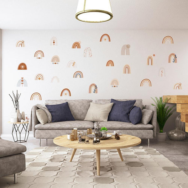 21 Boho Rainbows Removable Wall Decals Stickers Nursery Kids Bedroom AU SELLER