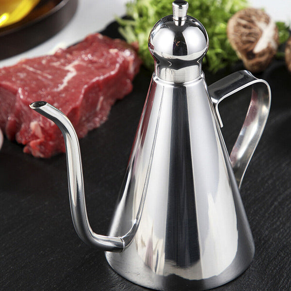 Dispenser Vinegar Bottle Stainless Steel Cooking Pot Pourer Olive Oil Kitchen AU