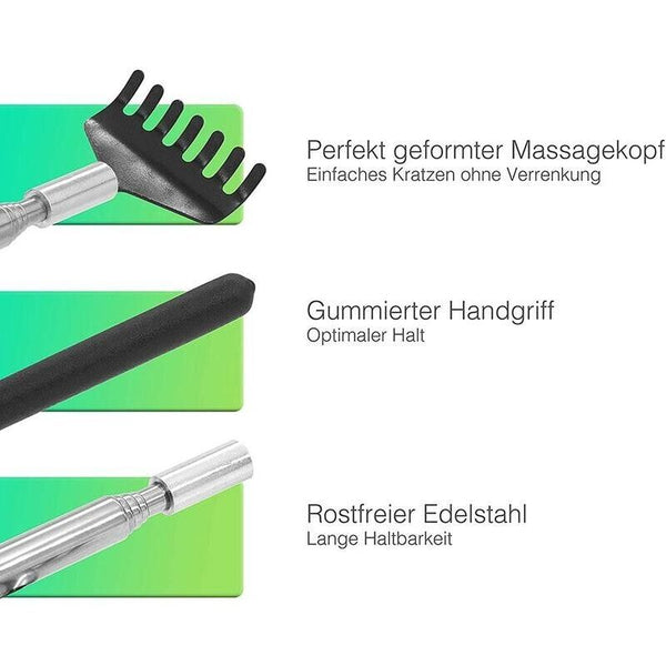 2x Extendable Back Scratcher Metal Claw Telescoping Backscratcher Massager AU