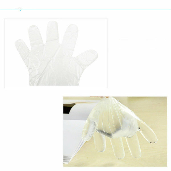 2000PCS Disposable Plastic Gloves Food Handling Disposable Transparent Gloves AU