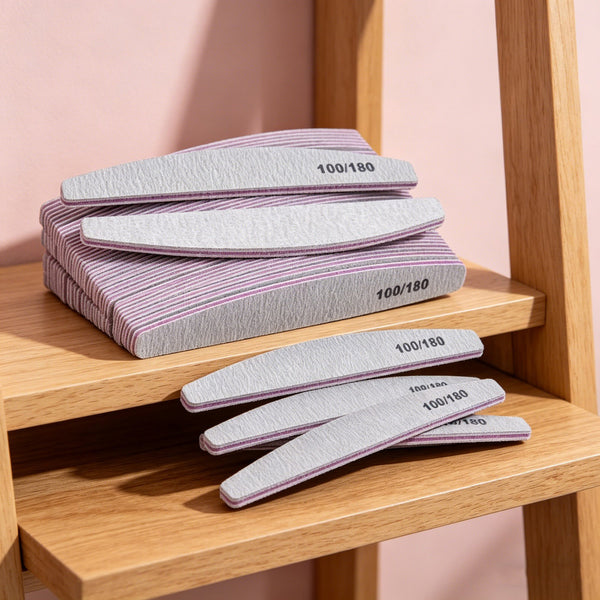 50pcs Professional Acrylic Nail Files | Double-Sided Manicure Pedicure Emery Boards