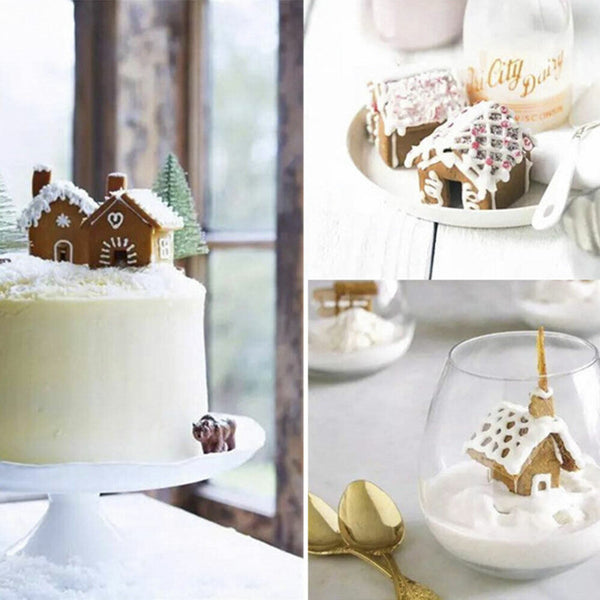 3PCS Gingerbread Christmas Stainless Steel Cutter Set House Cookie Mold Xmas
