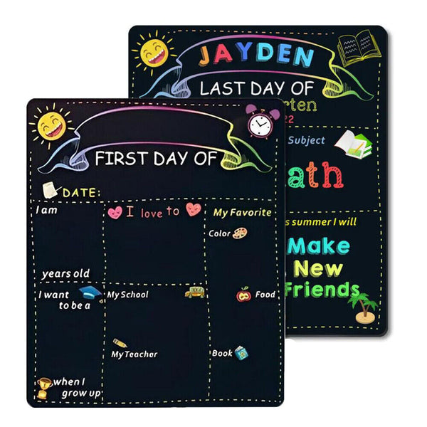 First and Last Day School Board Double-Sided 1st Day of School Sign School AUS