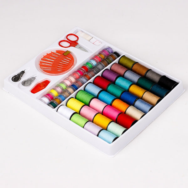 128Rolls Sewing Machine Line Thread Spool Set Bobbin Cotton Reel Needle Tape Kit