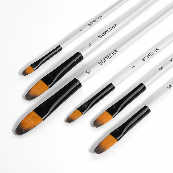 12Pcs Art Paint Brush Set Taklon Bristle Watercolor Acrylic Oil Painting Brush