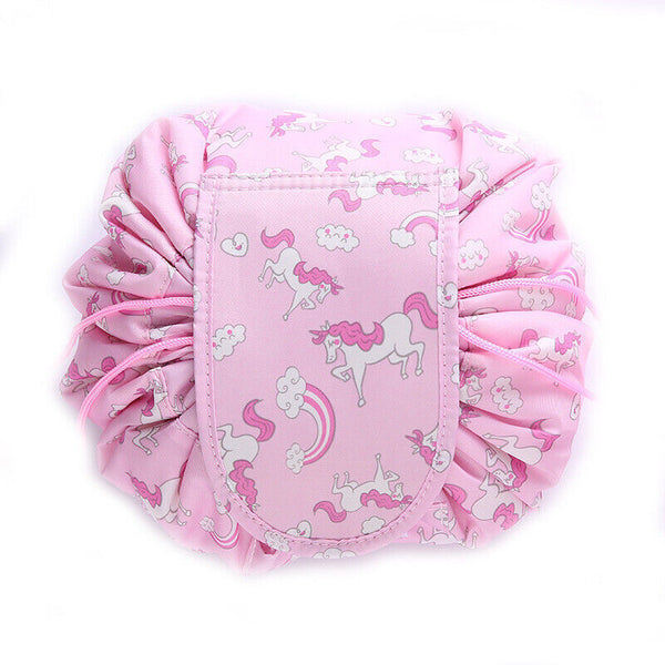 Lazy Cosmetic Bag Printing Drawstring Makeup case Storage Bag Portable Travel AU