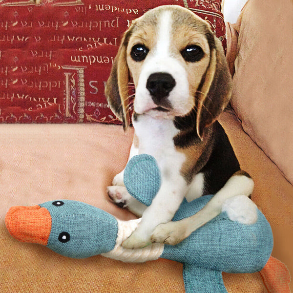 Pet Chew Dog Toys Toy Rope Squeaker Crinkle Rope Plush Squeaky Teething Puppy