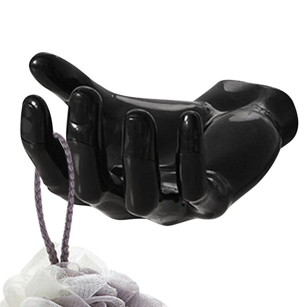 Hand Shape Hook Ball Display Rack Resin Bag Key Holder Wall Hanger Adhesive Home