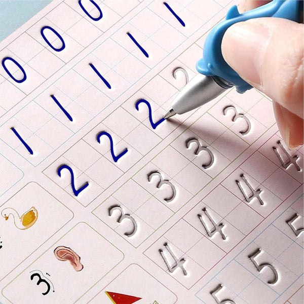 Kids Magic Handwriting Copybook Set Reusable English Calligraphy Practice Book