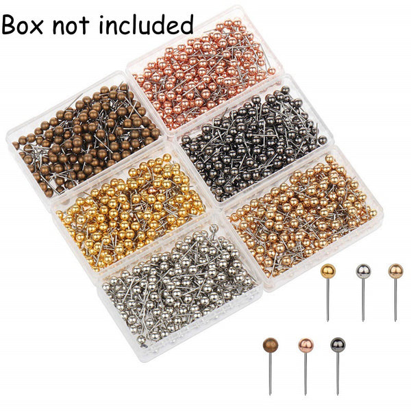 800Pcs Map Push Pins Map Tacks Round Head Tacks Steel Points Assorted Colour AUS