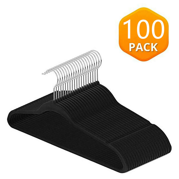 Non-Slip Velvet Coat Hangers Space Saving Clothing Hook Rack Shirt Bulk