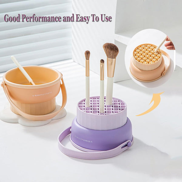 3 in 1 Makeup Brush Cleaner & Drying Rack Set
