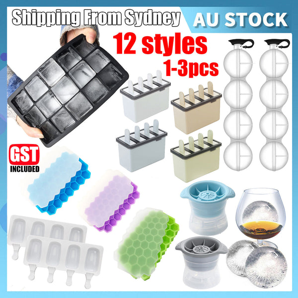 Large Ice Ball Maker Cube Tray Big Silicone Mold Sphere Whiskey Round Mould