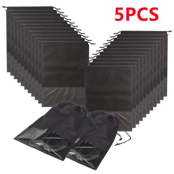 Portable Shoes Bag Travel Storage Pouch Drawstring Bag Non-woven Shoe Bag