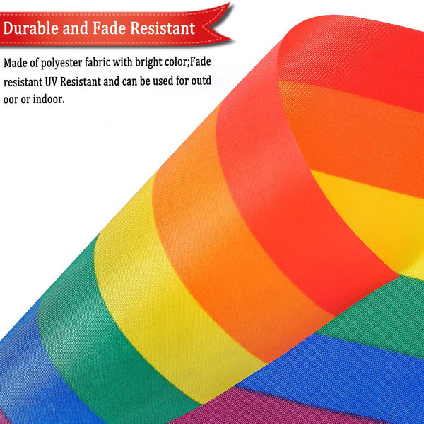 20x 5.5M Rainbow String Flag Gay LGBT Lesbian Pride Mardi Gras Party Banner Outd