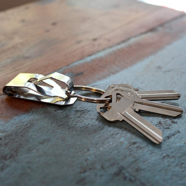 10PCS Quick Release Steel Keychain Metal Belt Clip Ring Classic Holder Key AUS