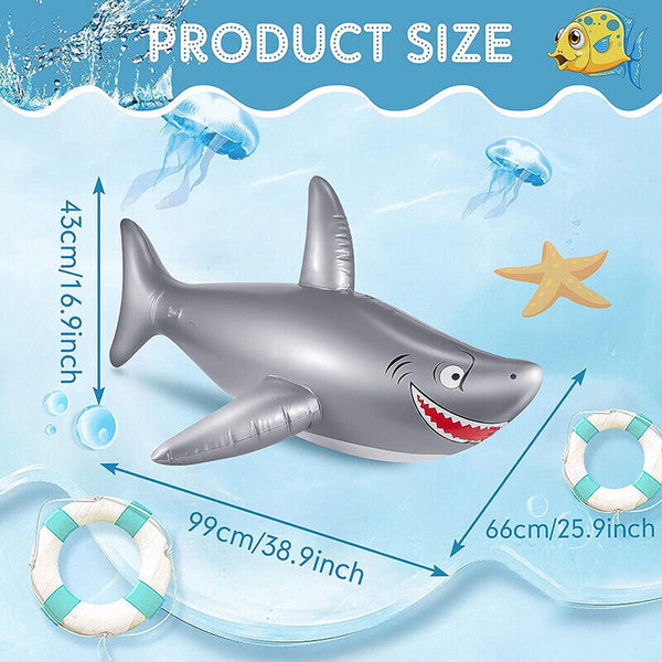 PVC Simulation Inflatable Shark Fun Water Toys For Kids Children Swimming Pool