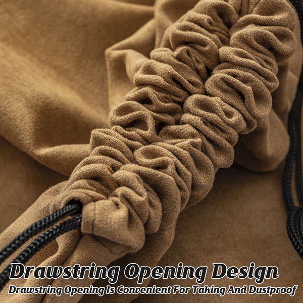 4PCS Dust Bags Suede Dust Bag Set Drawstring Storage Bags for Handbag Protection