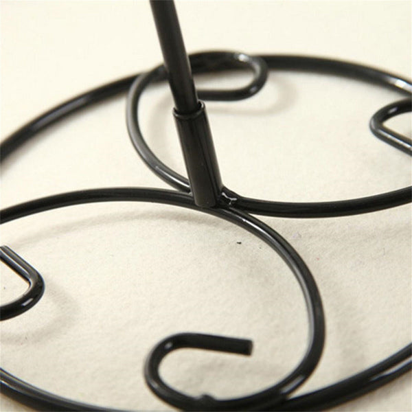 2-Tier Metal Rotating Jewelry Display Stand Hat Socks Display Rack Keyring Rack