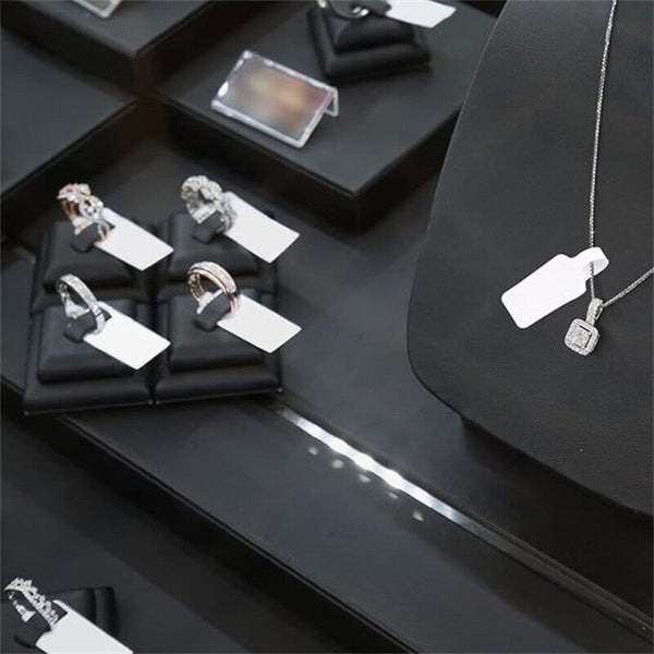 600PCS White Jewellry Ring Jewelry Tag Sticker Self Adhesive Pendant Price Label