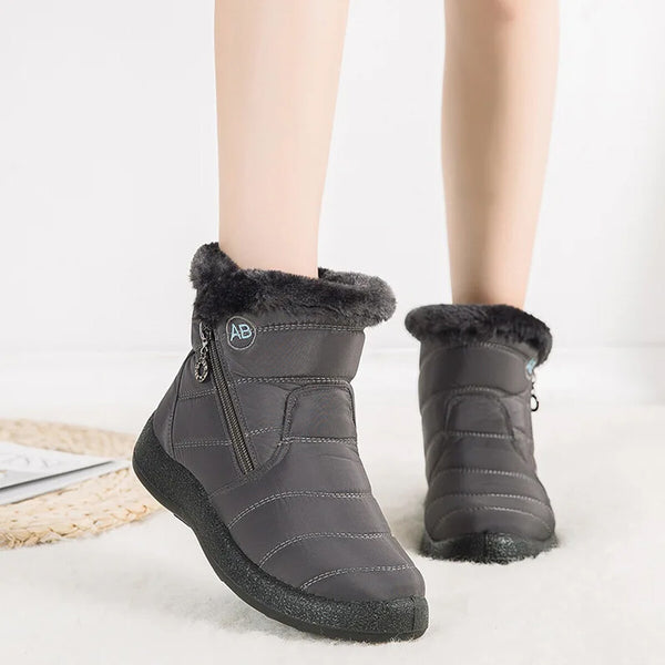 Winter Snow Boots Warm Fur Lined Ankle Boots Non Slip Casual Shoes for Men Women