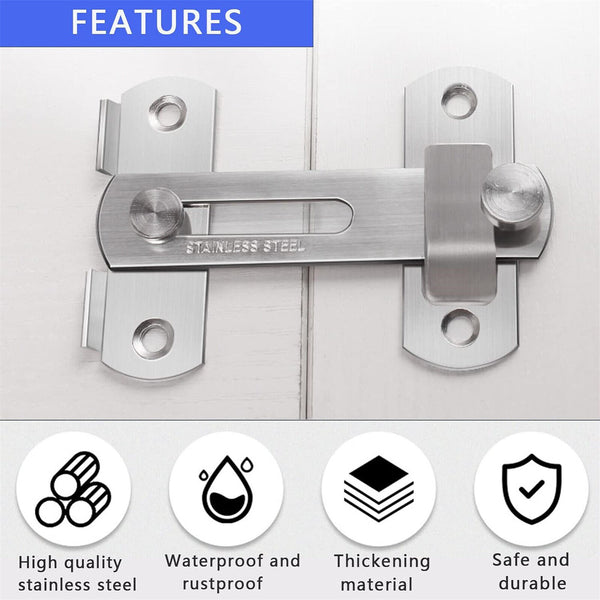 UP 10X Stainless Steel Gate Latches Flip Latch Bolt Latch Lock for Safety Door A