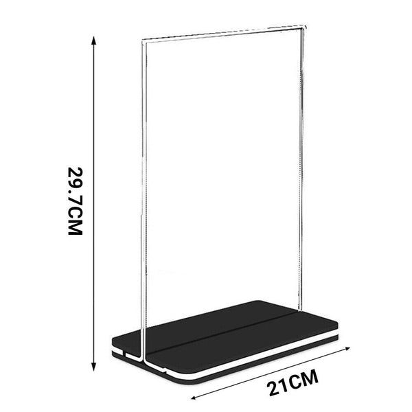 2/10X Vertical Horizontal A4 Double Sided Sign Holder Retail Display Menu NEW