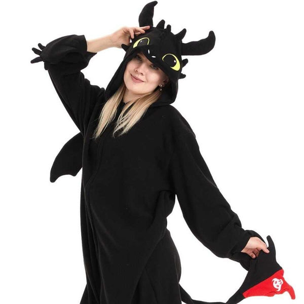 Toothless Dragon Costume – Night Fury Kigurumi Onesie Jumpsuit Pyjamas (Adult & Teen)