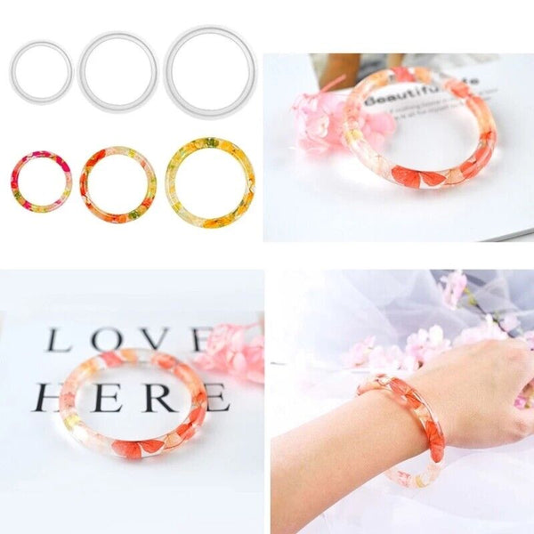 Silicone Jewelry Making Bracelet Mold Bangle Resin Casting Epoxy Mould Tool DIY