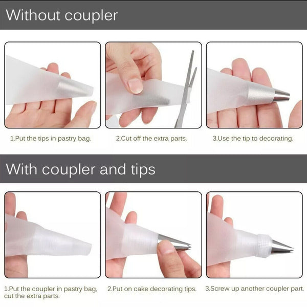 100-200PCS Disposable Piping Bags For Cake Decor Icing Frosting Piping NozzlesAU