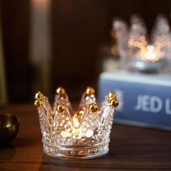 Candle holder decoration Candlestick Candle Decoration Crystal Crown Home