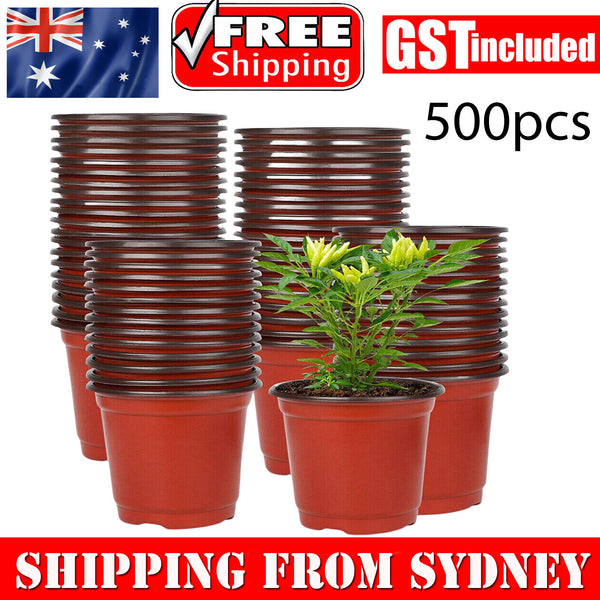 500pcs Plastic Plant Pot Flowers Garden Nursery Seeding Growing Container Bulk AU