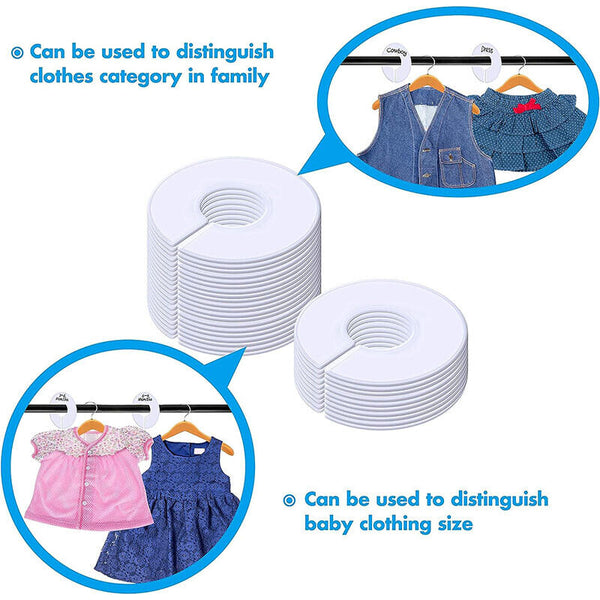 20x Blank Closet Size Dividers Round Clothing Rack Organizer Home Shop Favor AU