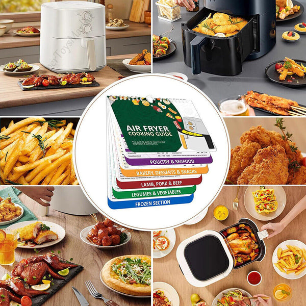 Air Fryer Magnetic Cheat Magnets Cooking Guide Booklet Air Fryer Cheat Sheet