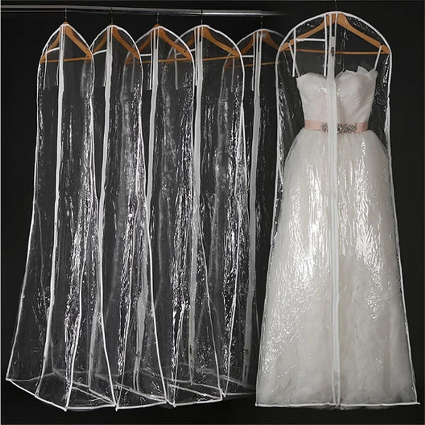 Bag Dustproof Clear Garment Cover Clothes Dress Suit Clothes Coat Protector PVC