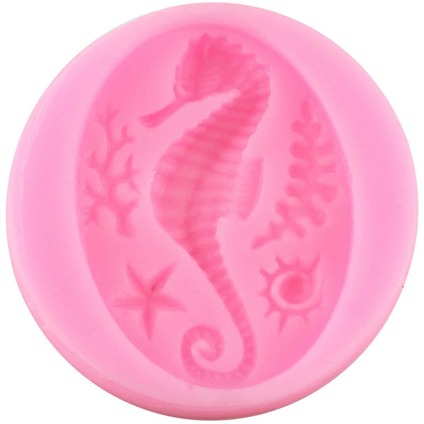 Sea Shell Seahorse Silicone Fondant Mould Cake Craft Starfish Icing Baking Mold