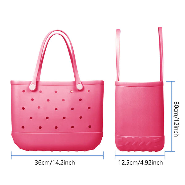 EVA Beach Bag Rubber Tote Bag Beach Storage Handbag Waterproof Travel Bag AU