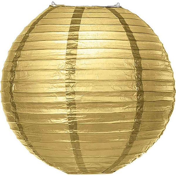 1-20X Gold Round Japanese Paper Lantern 20/30/40cm Party Passage Festival Decor
