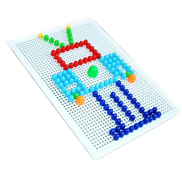 Mushroom Nails Puzzle Pegboard Jigsaw Creative DIY Peg 3D Kids Educational Toys