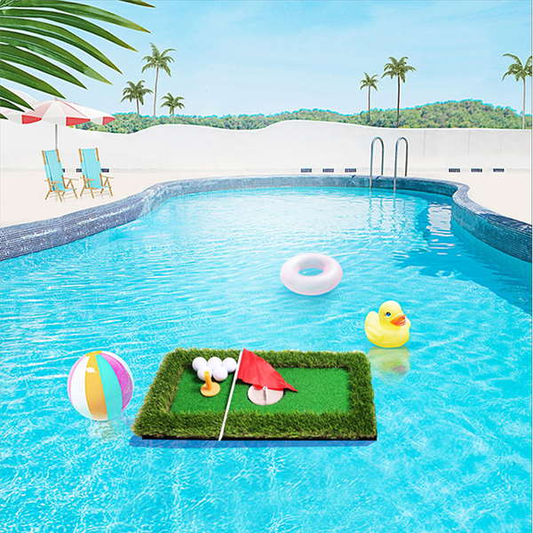 Pool Golf Turf Mat Set Golf Putting Mats Floating Golf Green Pool/Water/Outdoor