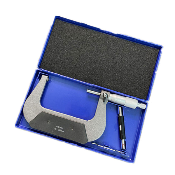 High Precision 0-100MM Outside Micrometer Alloy Head Spiral Measuring Tool AU