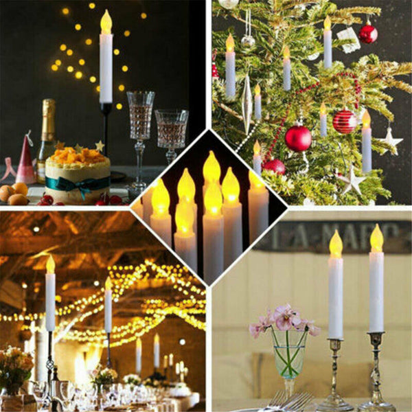 LED Candles Flameless Taper Flickering Battery Operated Candles 16.5x2cm