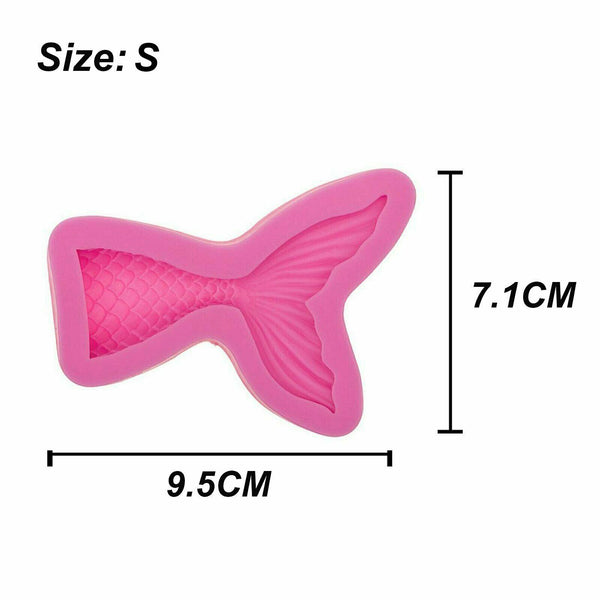Silicone Mermaid Tail Cake Fondant Mold Chocolate Baking Mould Decor Sugarcraft