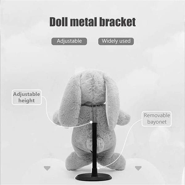 6 Pack Adjustable Doll Display Stands – Black Waist Support Holders for Dolls and Action Figures