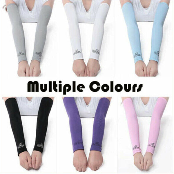 3 Pairs Cooling Sport Arm Stretch Sleeves Sun UV Protection Covers Cycling Golf