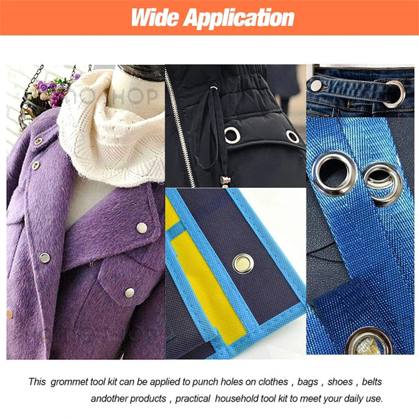 100 Sets Tarp Repair Kit 12mm Grommet Eyelet Punch Set Clothing  Leather Craft