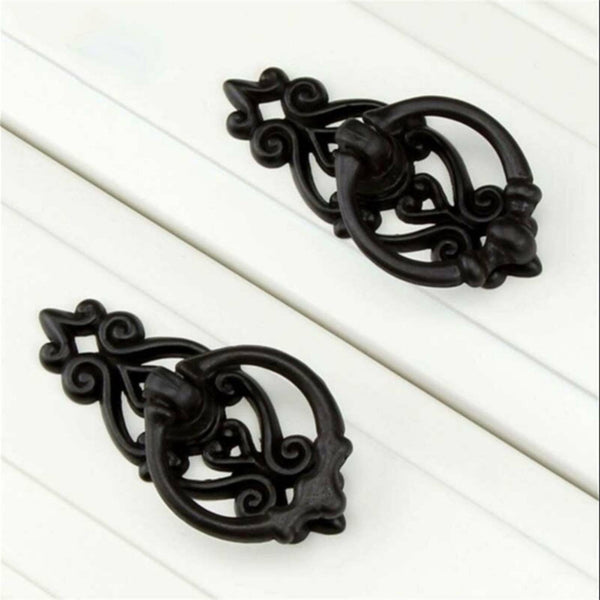 5PCS Vintage Handles Cabinet Drawer Cupboard Door Iron Pulls Knobs Hardware AUS