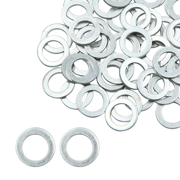 50pcs Car Engine Oil Crush Washers Drain Plug Gaskets 14mm ID. 22mm OD. Aluminum