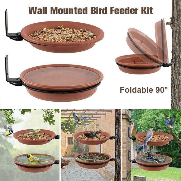 Hanging Bird Feeder Bath Tray Plastic Bird Water Drinker Outdoor Garden Decor AU
