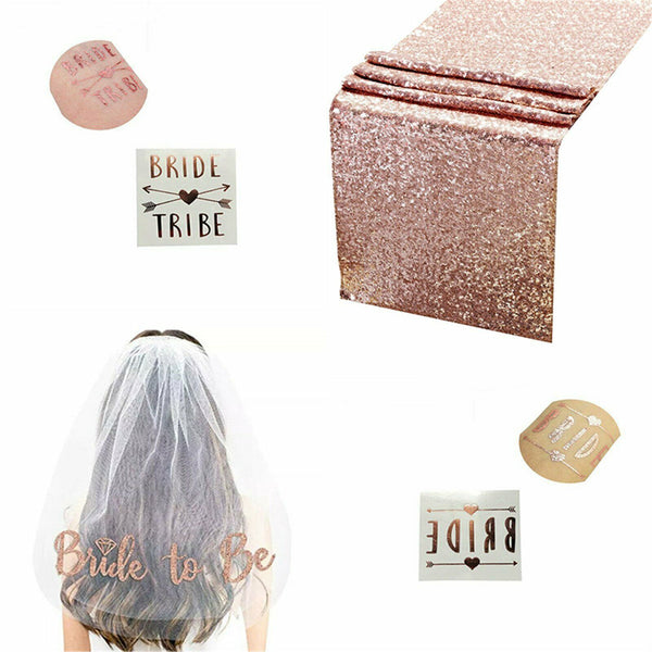 Hens Bridal Wedding Party Decoration Balloons Table Cloth Accessories Brid Set